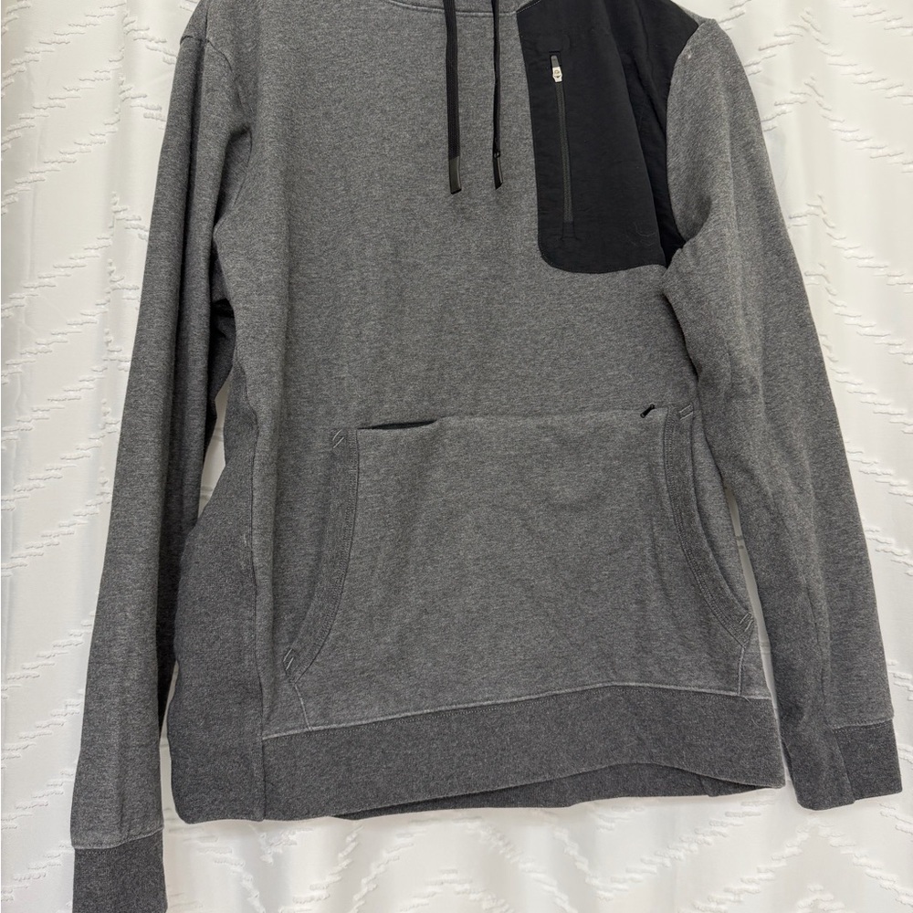 Municipal Gray and Black Men's Hoodie